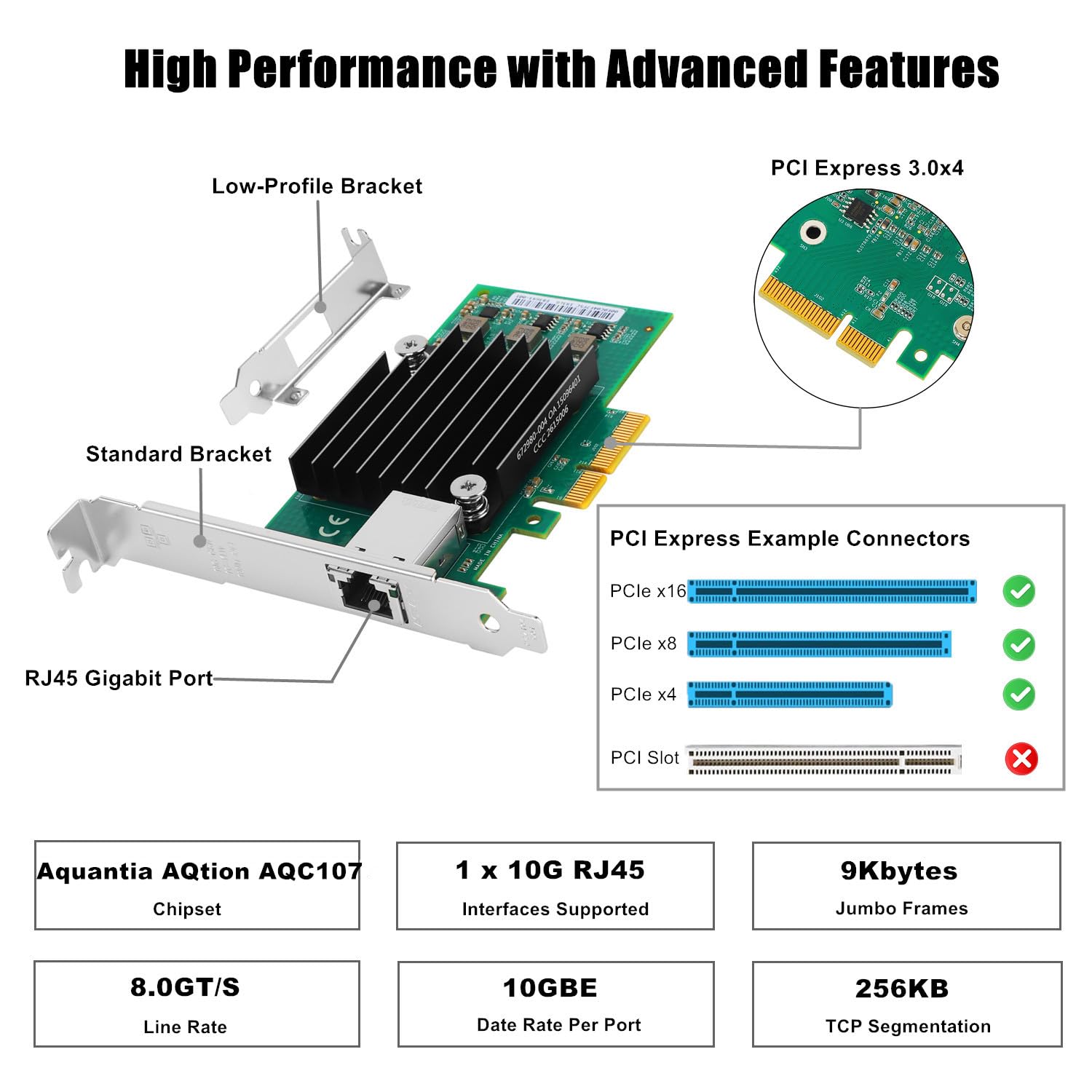 10G イーサネット PCIe ネットワークアダプタMarvell AQC107 10G イーサネット PCIe ネットワークアダプタMarvell AQC107 Amazon
